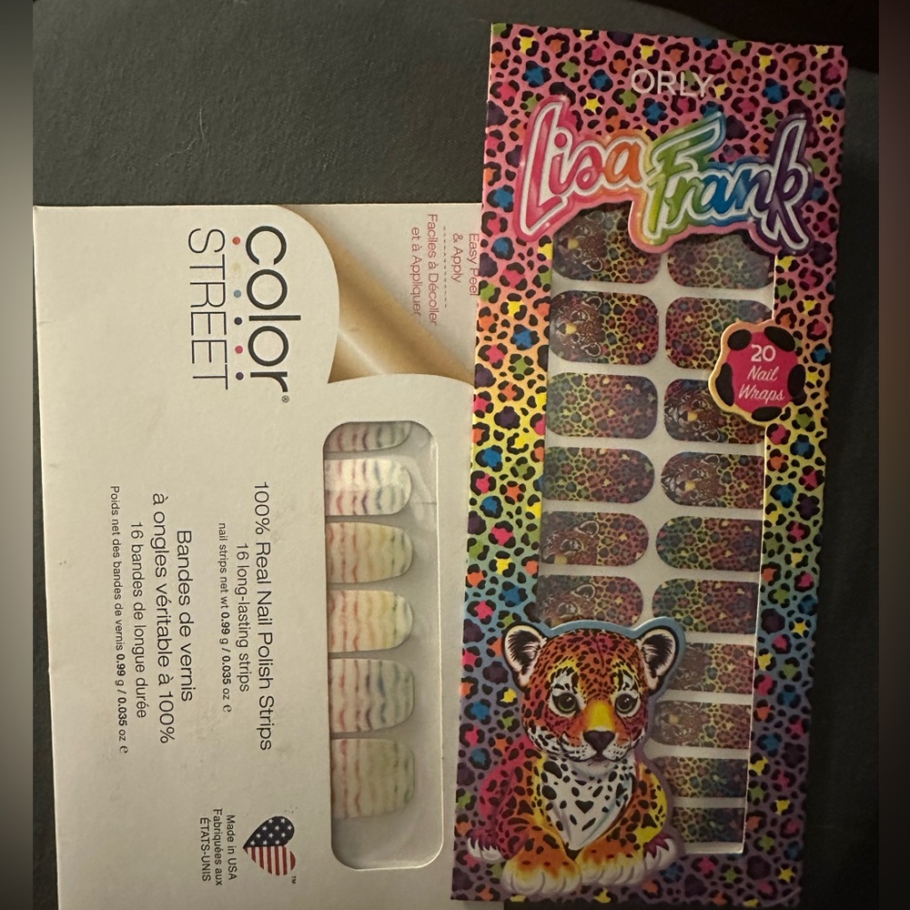 Color street Pride and Lisa Frank nail polish strips